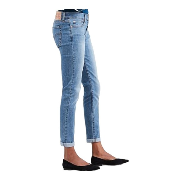 LEVI'S Boyfriend High Rise Cuffed Jeans Distressed Plus Size 26W NWT - Picture 5 of 6